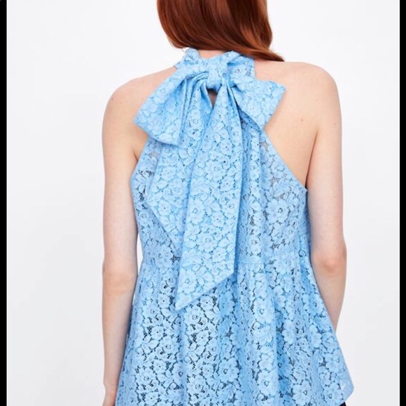 Zara Tops - Beautiful blue lace Zara top